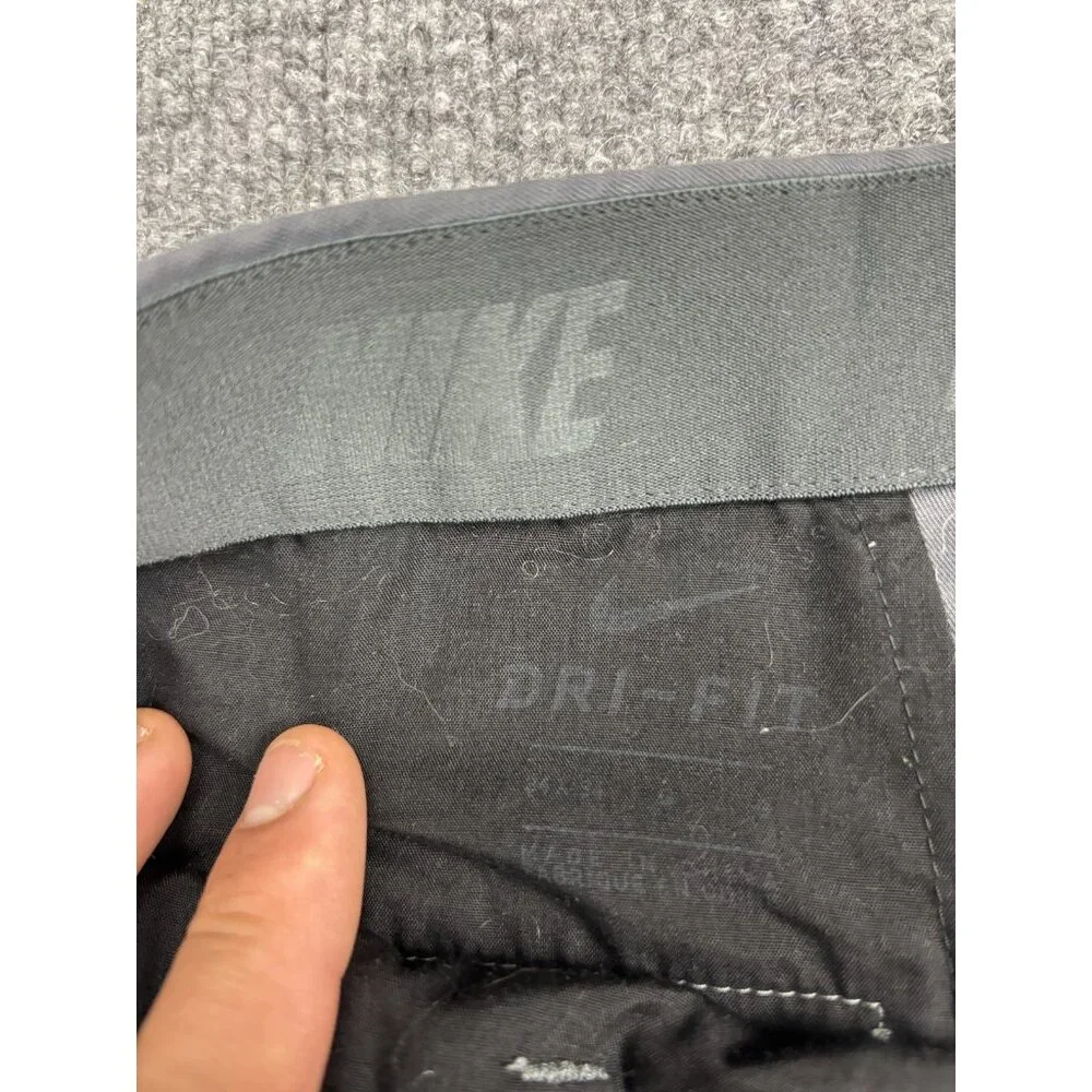 Nike Dri-FIT Golf Pants Mens‎ 34x34 Gray Woven Khakis Pockets Stretch Moisture